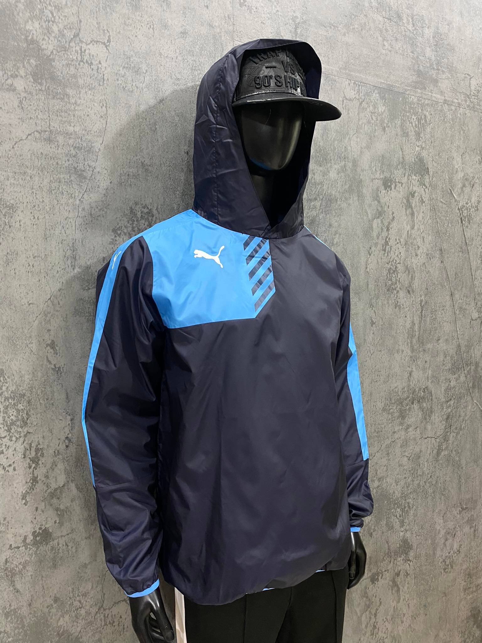 Áo Hoodie Gió Nam Puma Men's ''Black/Blue'' - 920432-03