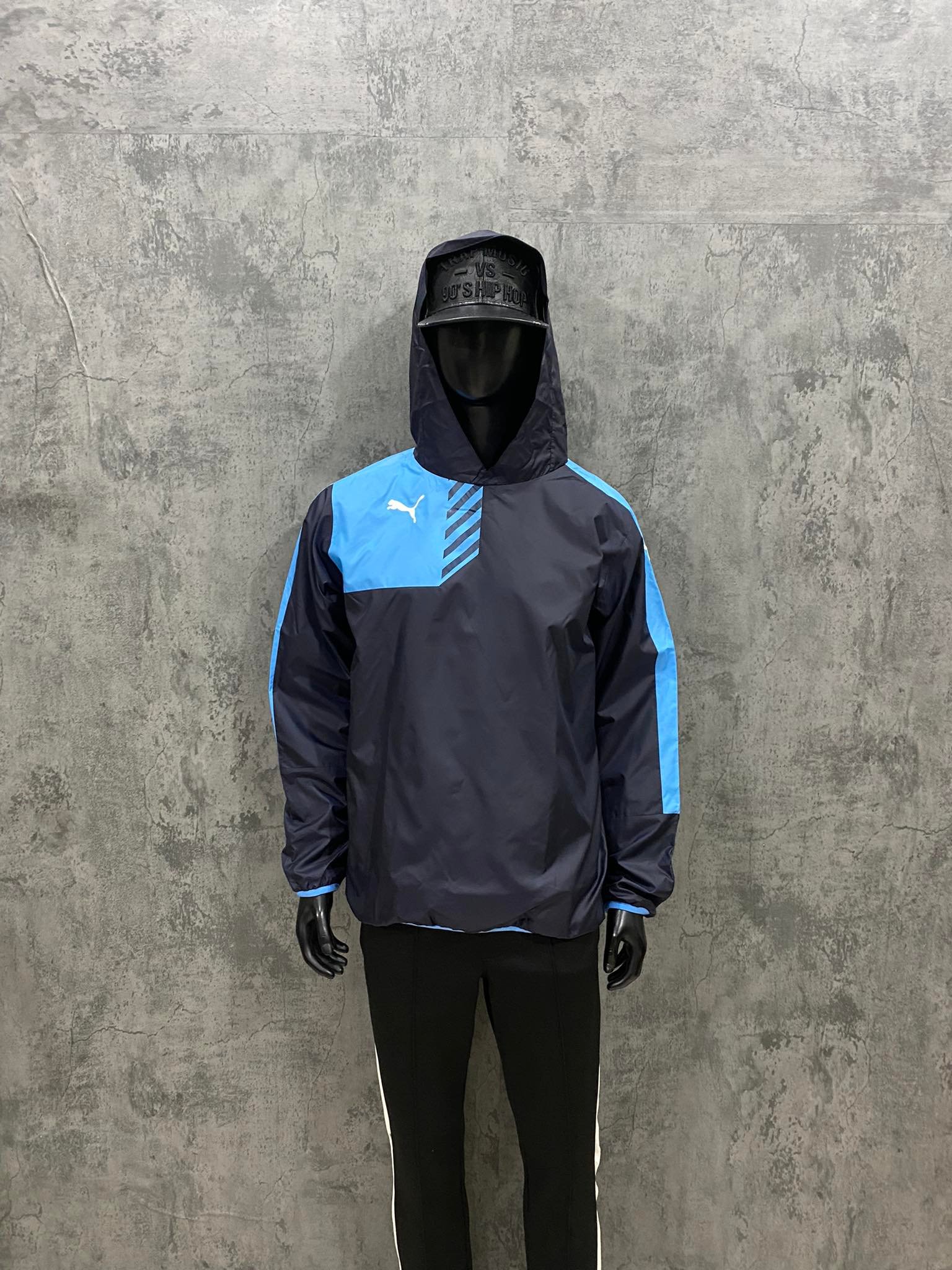 Áo Hoodie Gió Nam Puma Men's ''Black/Blue'' - 920432-03