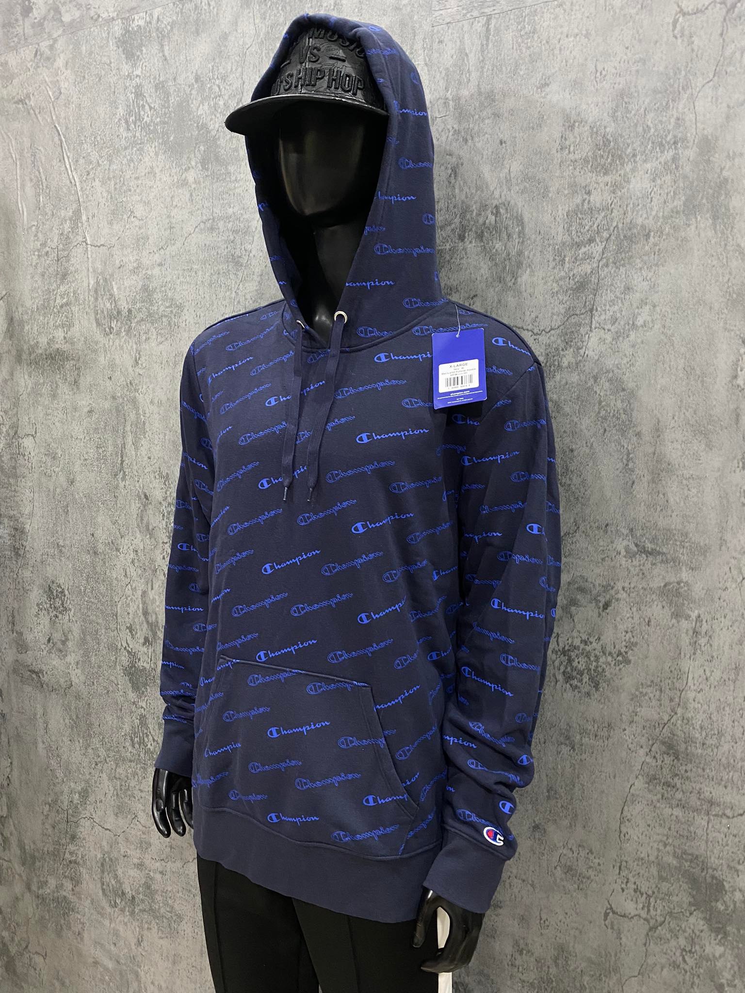 Áo Hoodie Nỉ Da Cá Champion men's Navy - AM166-031