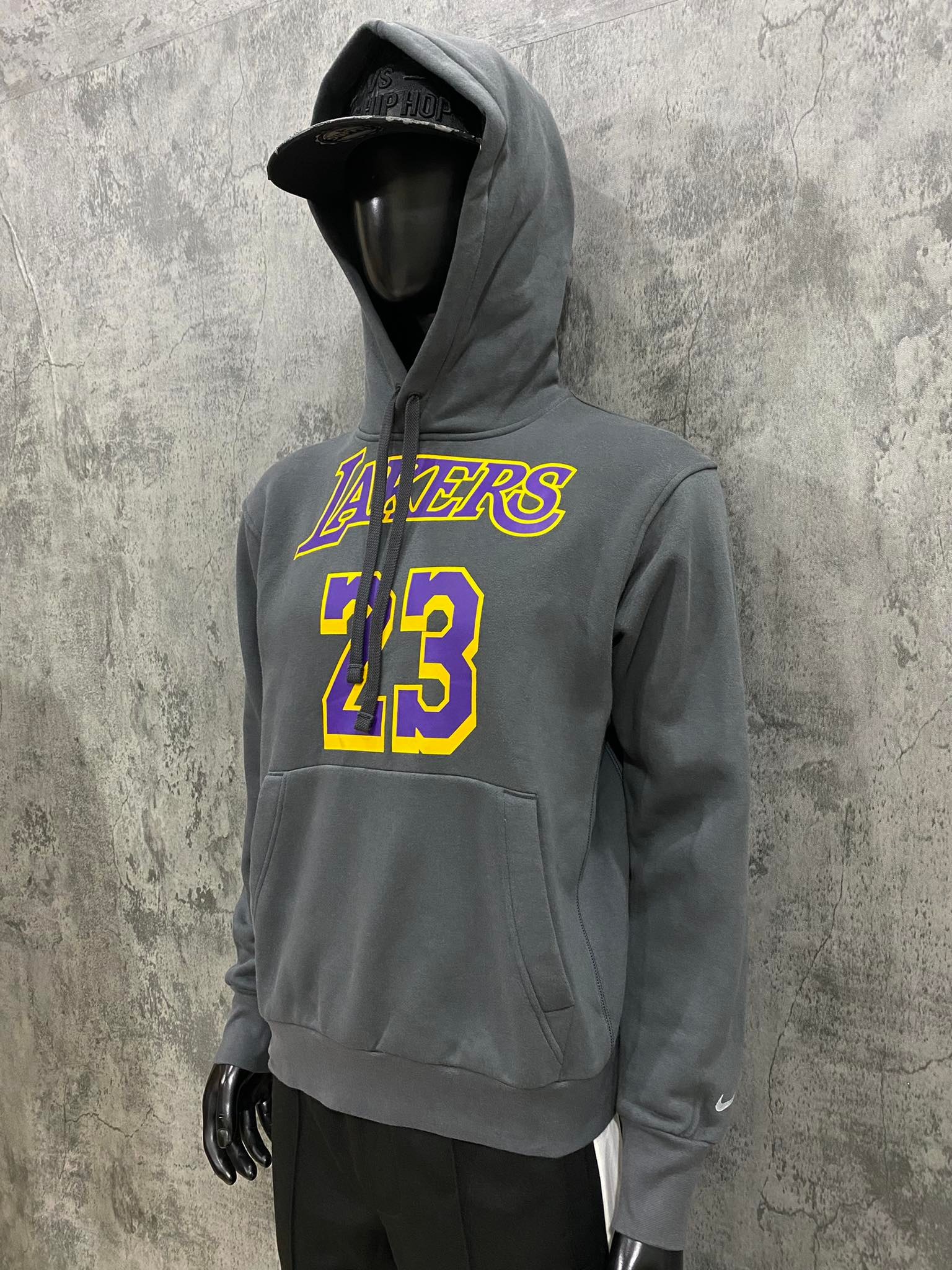 Áo Hoodie Nỉ Nam Nike NBA Lakers N23 Xám Đậm - DH6539-061