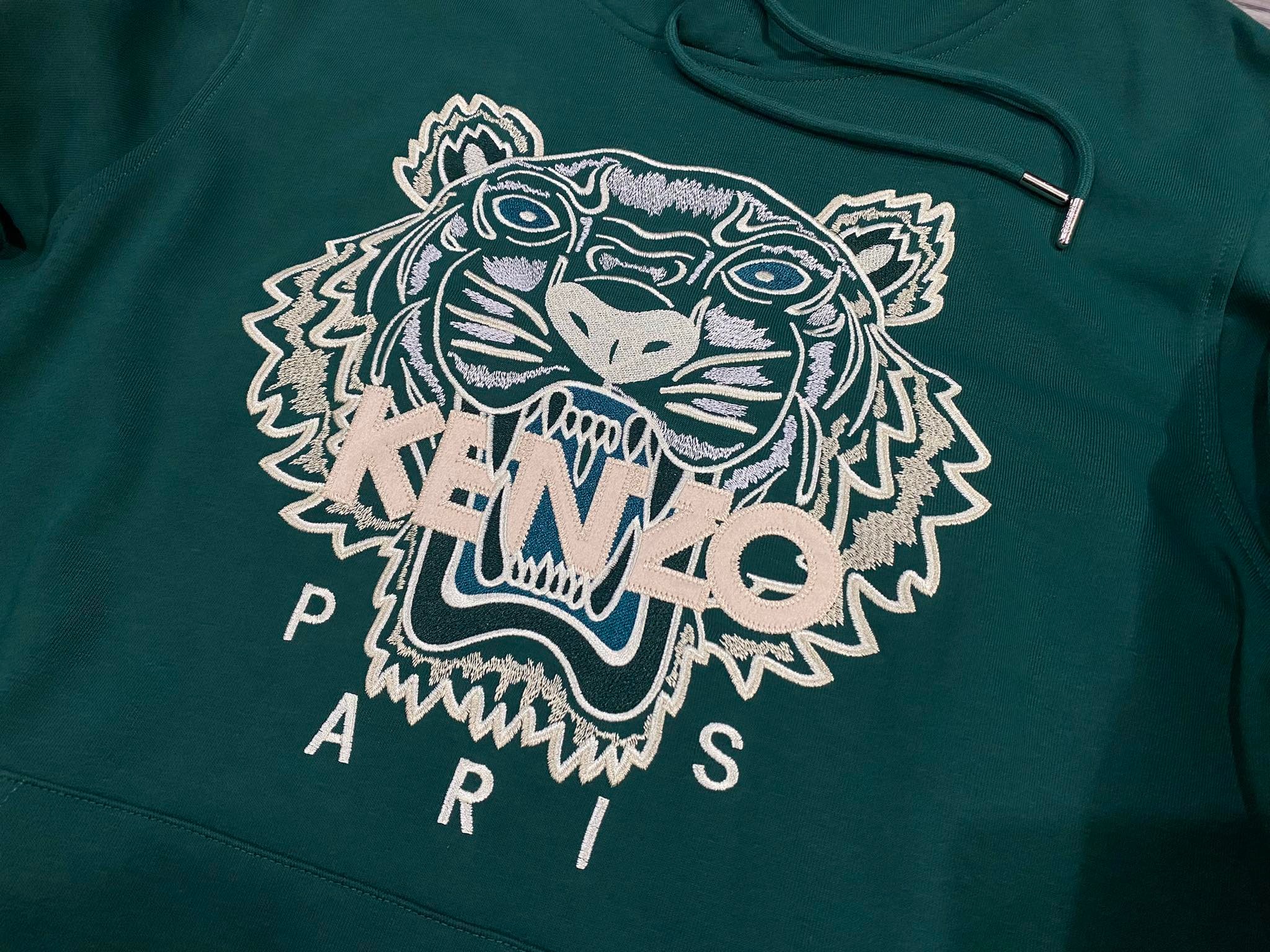 Áo Hoodie Nỉ Da Cá Kenzo Two-tone Tiger Hoodie 