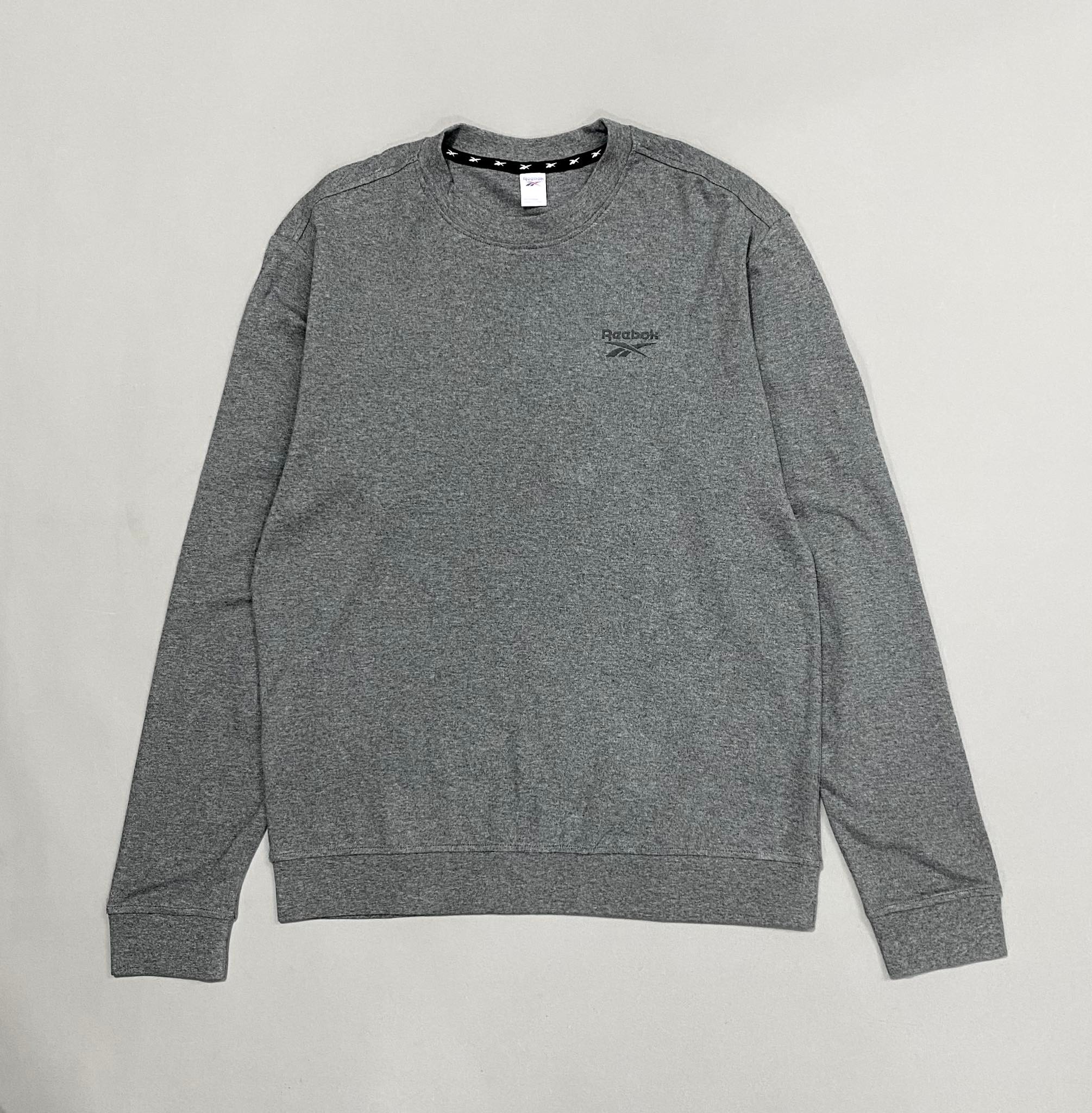 Áo Sweatshirts Chính Hãng - Reebok Long Sleeve 'Grey' - SW061