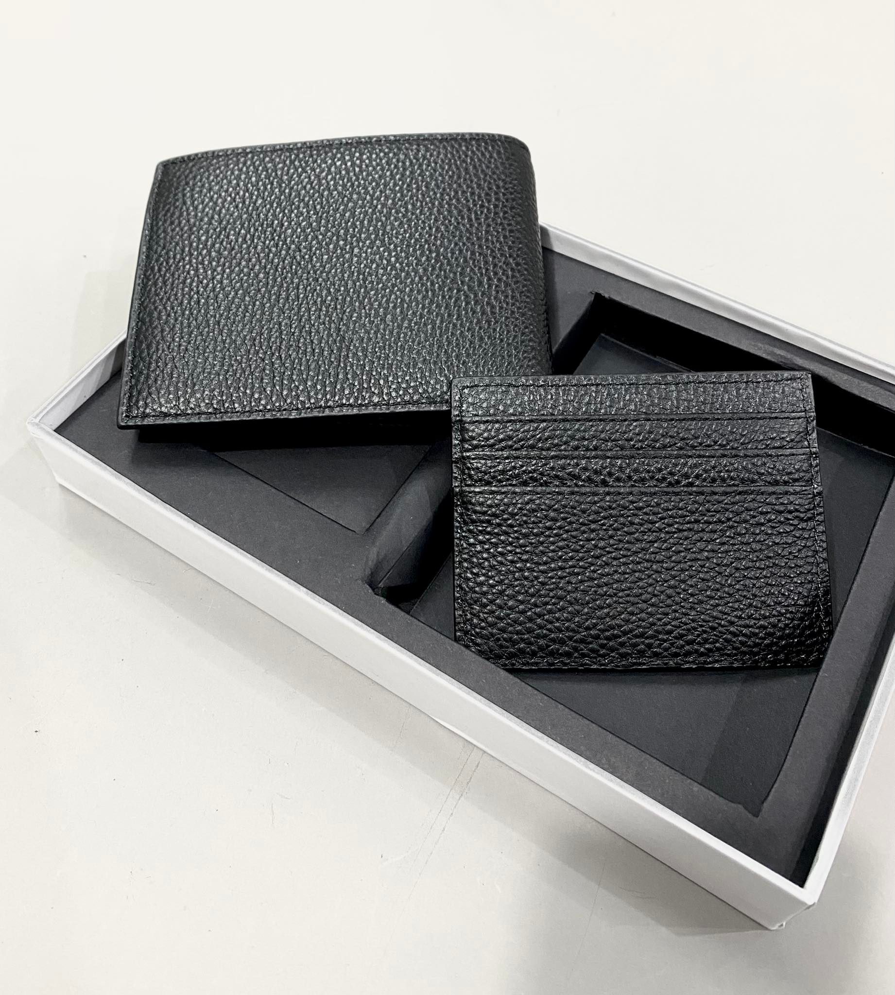 Phụ Kiện Chính Hãng - Sét Ví Emporio Armani Gift Set New Twill Wallet Đen - Y4R174