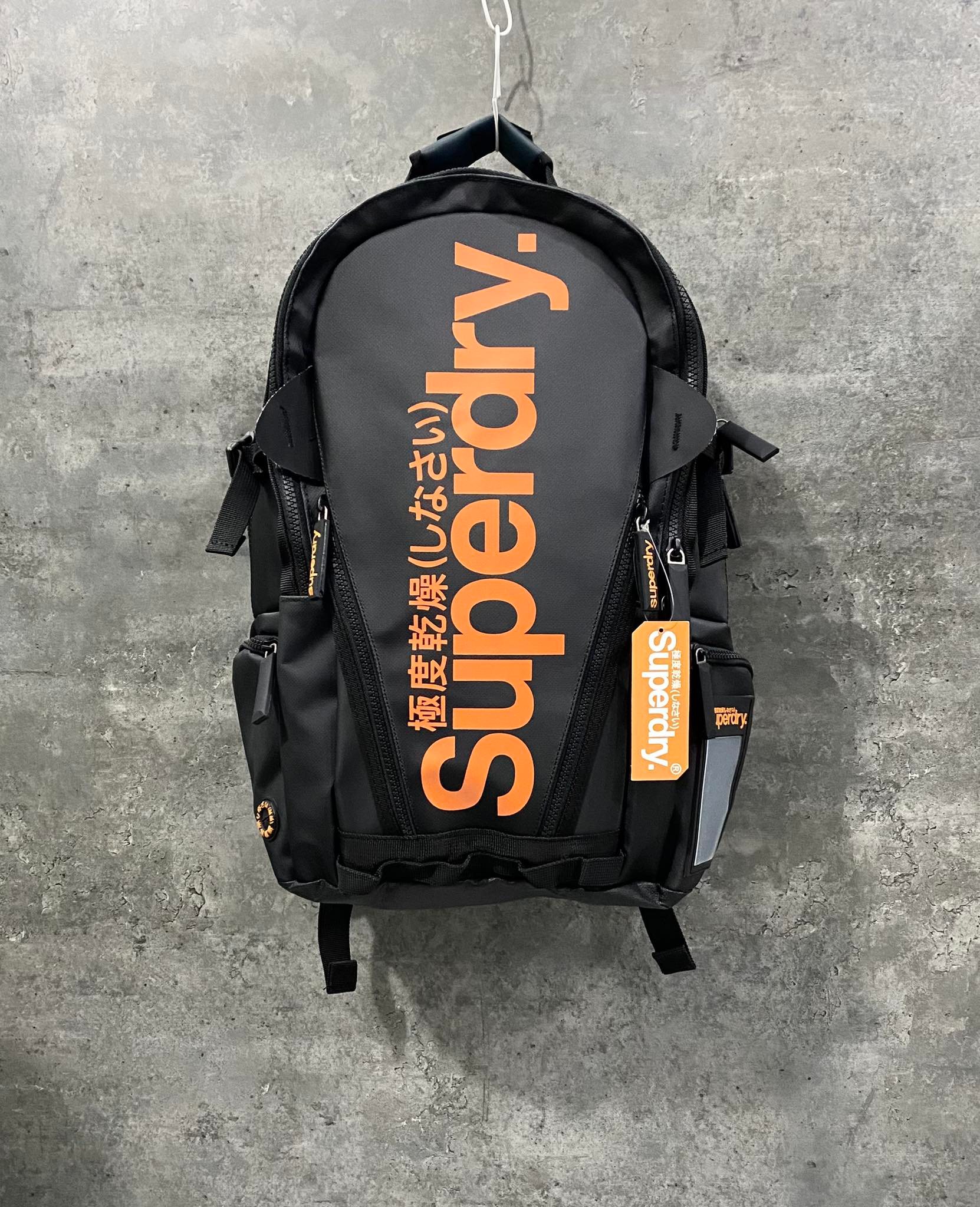 Balo Nam Nữ Superdry Only Tarp Backpack 'Black/Orange' - BLS-05
