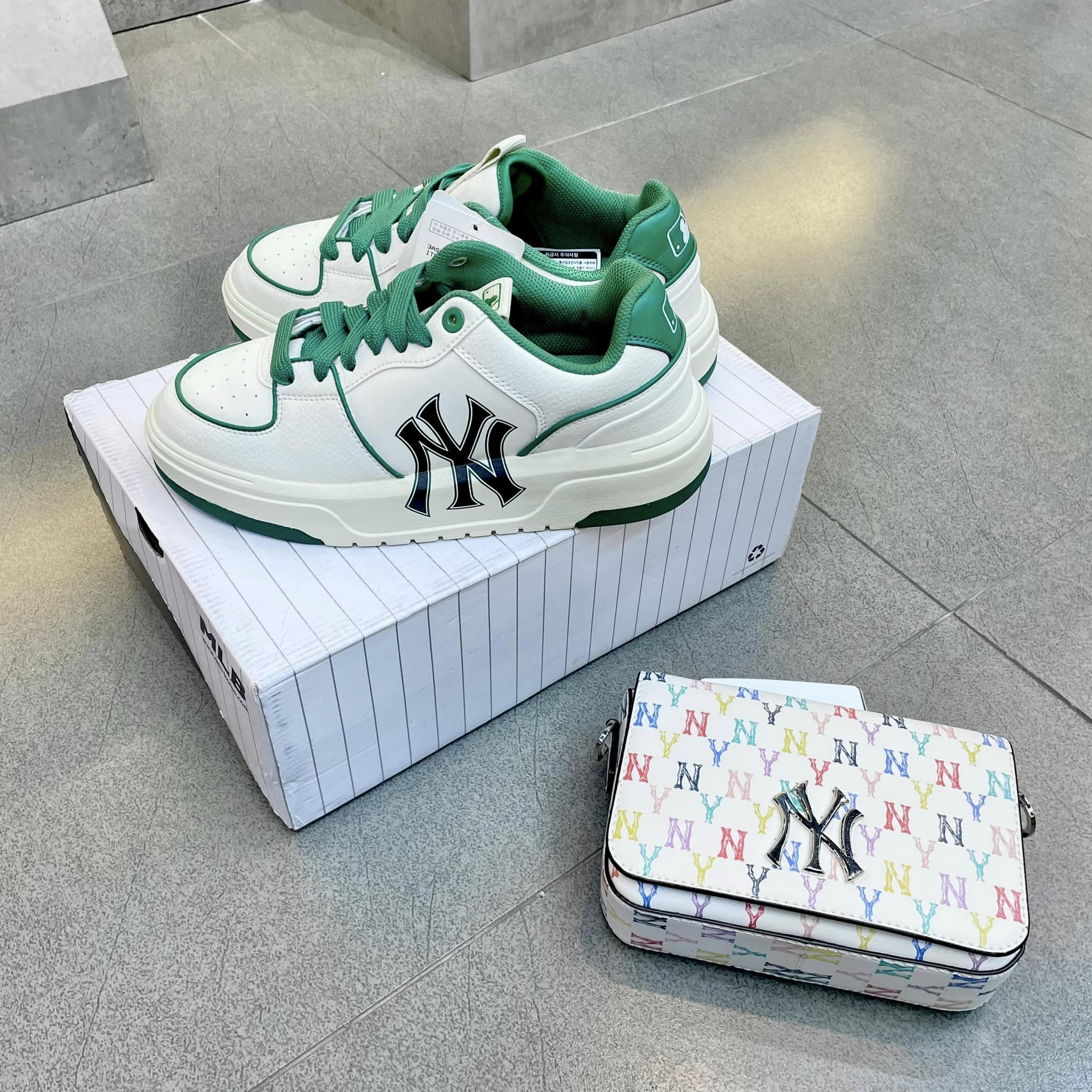 Giày Casual Chính Hãng - MLB Liner Basic New York Yankees 'White/Green' - 3ASXCA12N-50GNS