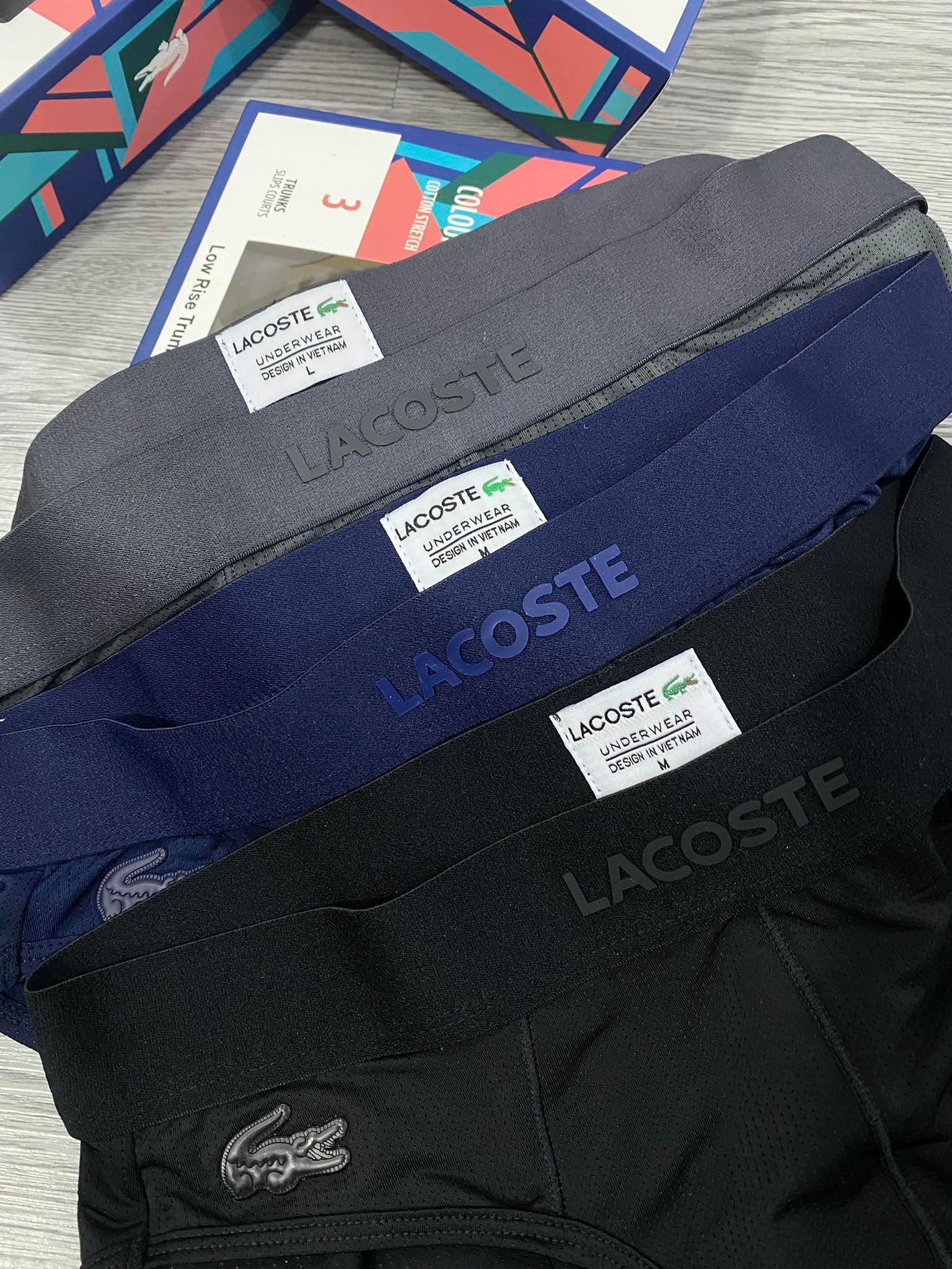 Quần Underwear - Lacoste Underwear Pure Breathable Boxer Pants ( 1 Pack/ 3 Chiếc ) - UNL-005