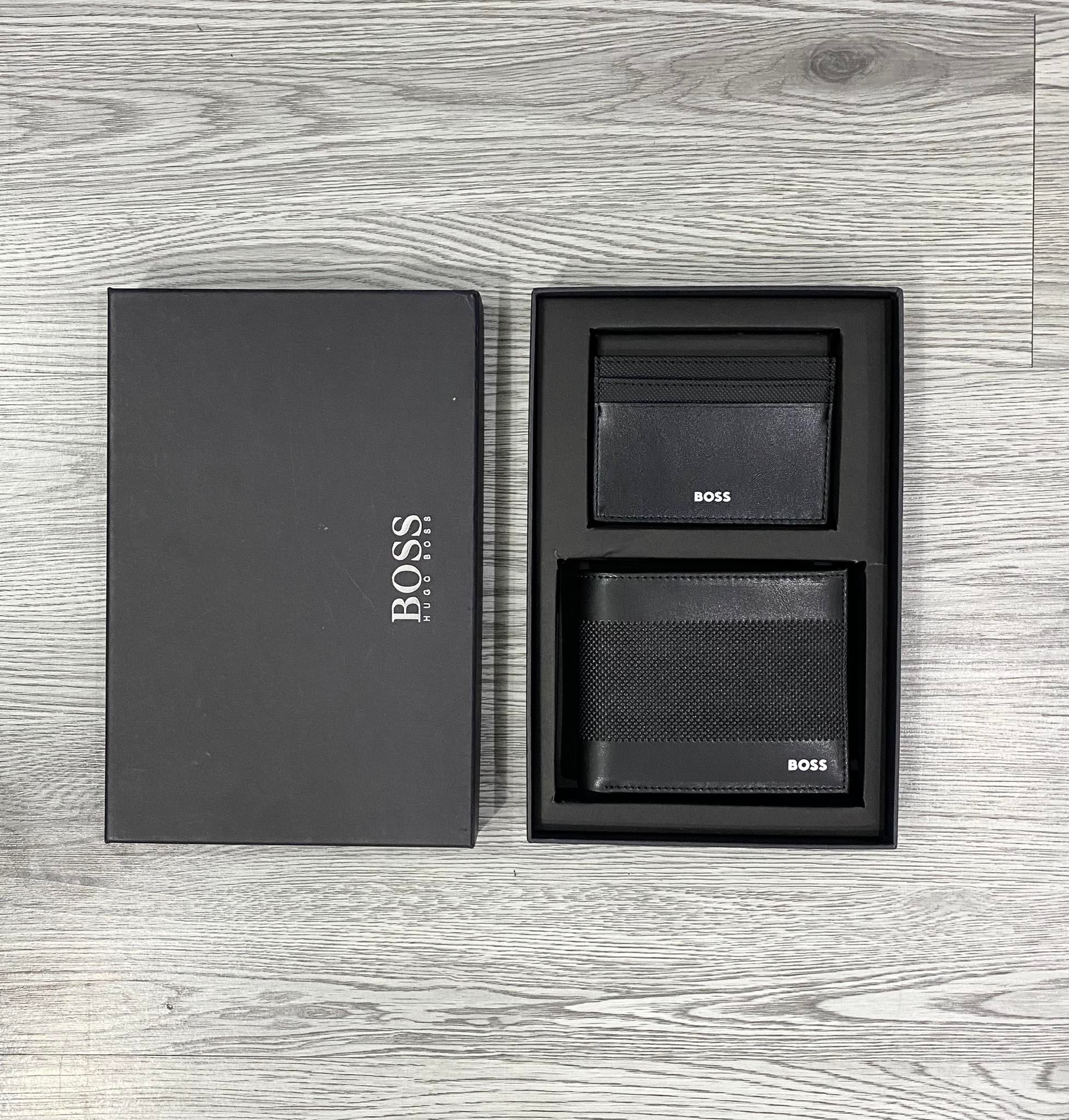 Phụ Kiện Chính Hãng - Set ví Hugo Boss Card Holder 'Black' - SHB-010