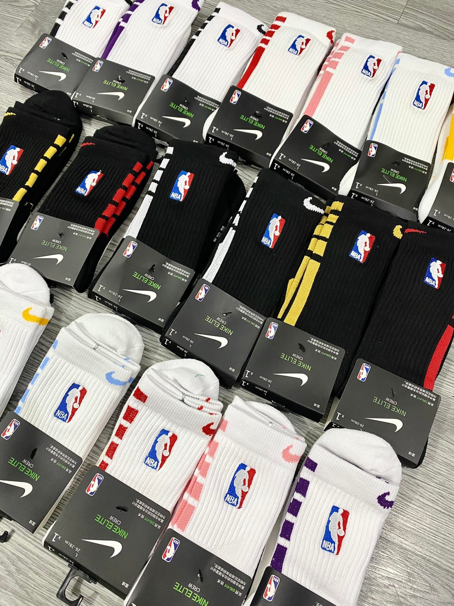 Phụ Kiện Chính Hãng - Tất Bóng Rổ Nike Training NBA  Elite Crew 'Trắng/Hồng' - SX7588-09 Quyetsneaker