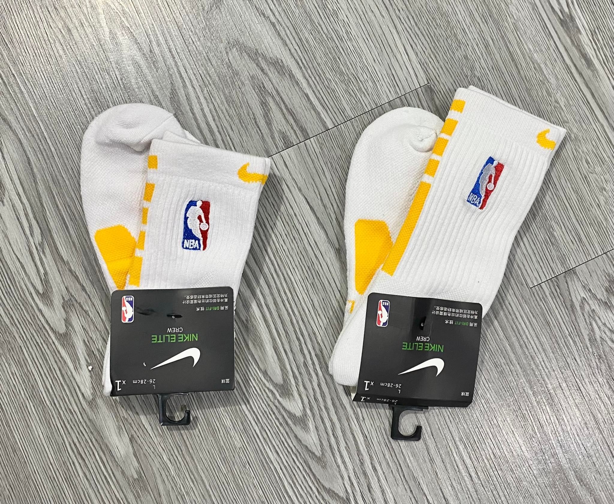 Phụ Kiện Chính Hãng - Tất Bóng Rổ Nike Training NBA  Elite Crew 'Trắng/Vàng' - SX7588-05 Quyetsneaker