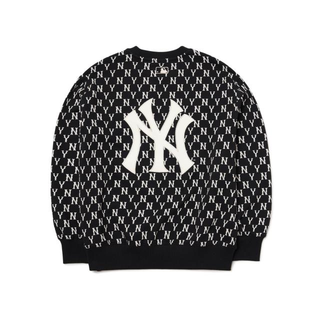 Áo Sweater Chính Hãng - MLB Monogram Allover Overfit Sweatshirt New York Yankees  - 3AMTM0221-50BKS