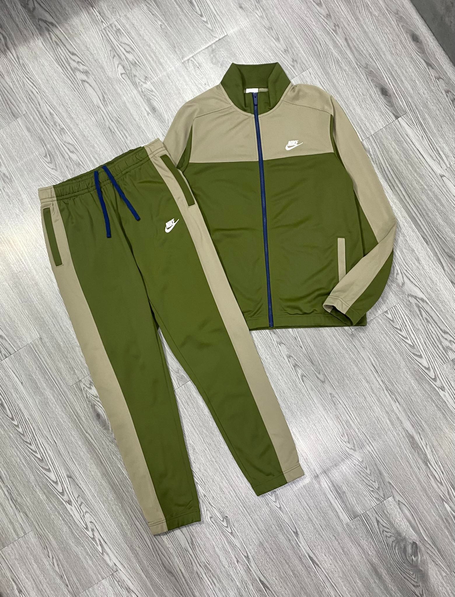 Bộ Thể Thao Chính Hãng - Nike Tracksuit Essentials Knit Olive - DM6843-326