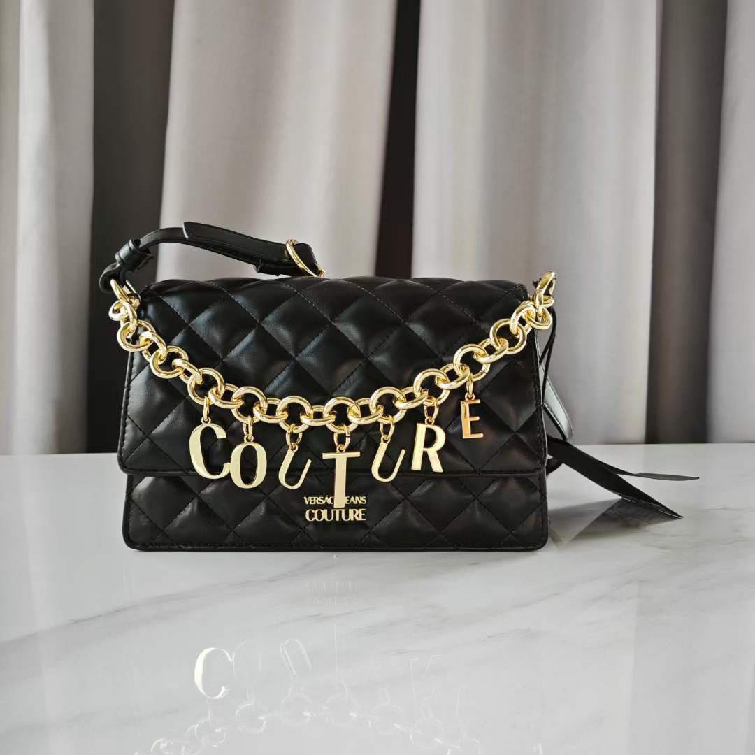 PHỤ KIỆN CHÍNH HÃNG - Túi Nữ Versace Jeans Couture BLACK Quilted shoulder bag - 73va4bc4-zs409899