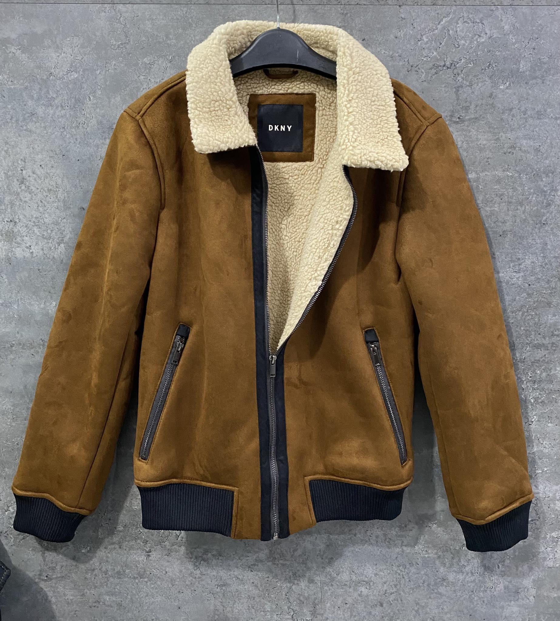 Áo Khoác Chính Hãng - DKNY Men's Shearling Bomber Jacket - DX2OS846