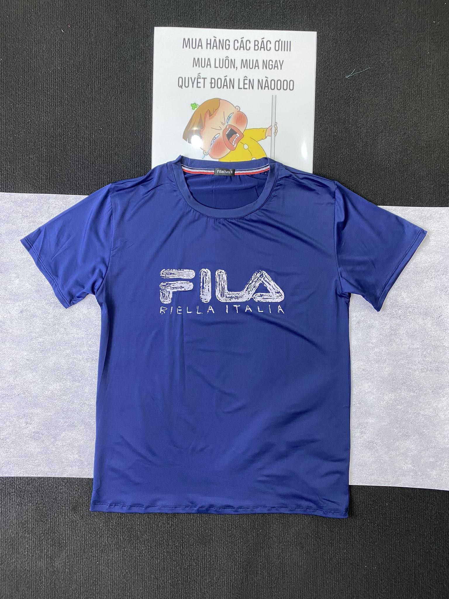 ÁO TSHIRTS CHÍNH HÃNG - Fila BielLa Italia T-shirt Navy - FI4EWB2001M