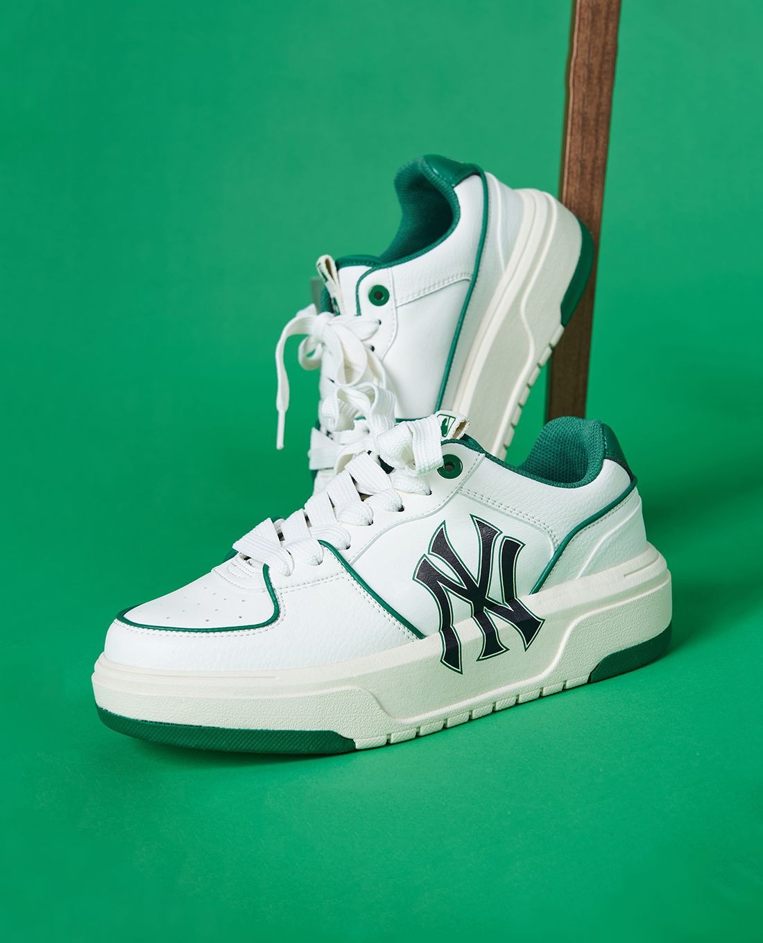 Giày Casual Chính Hãng - MLB Liner Basic New York Yankees 'White/Green' - 3ASXCA12N-50GNS