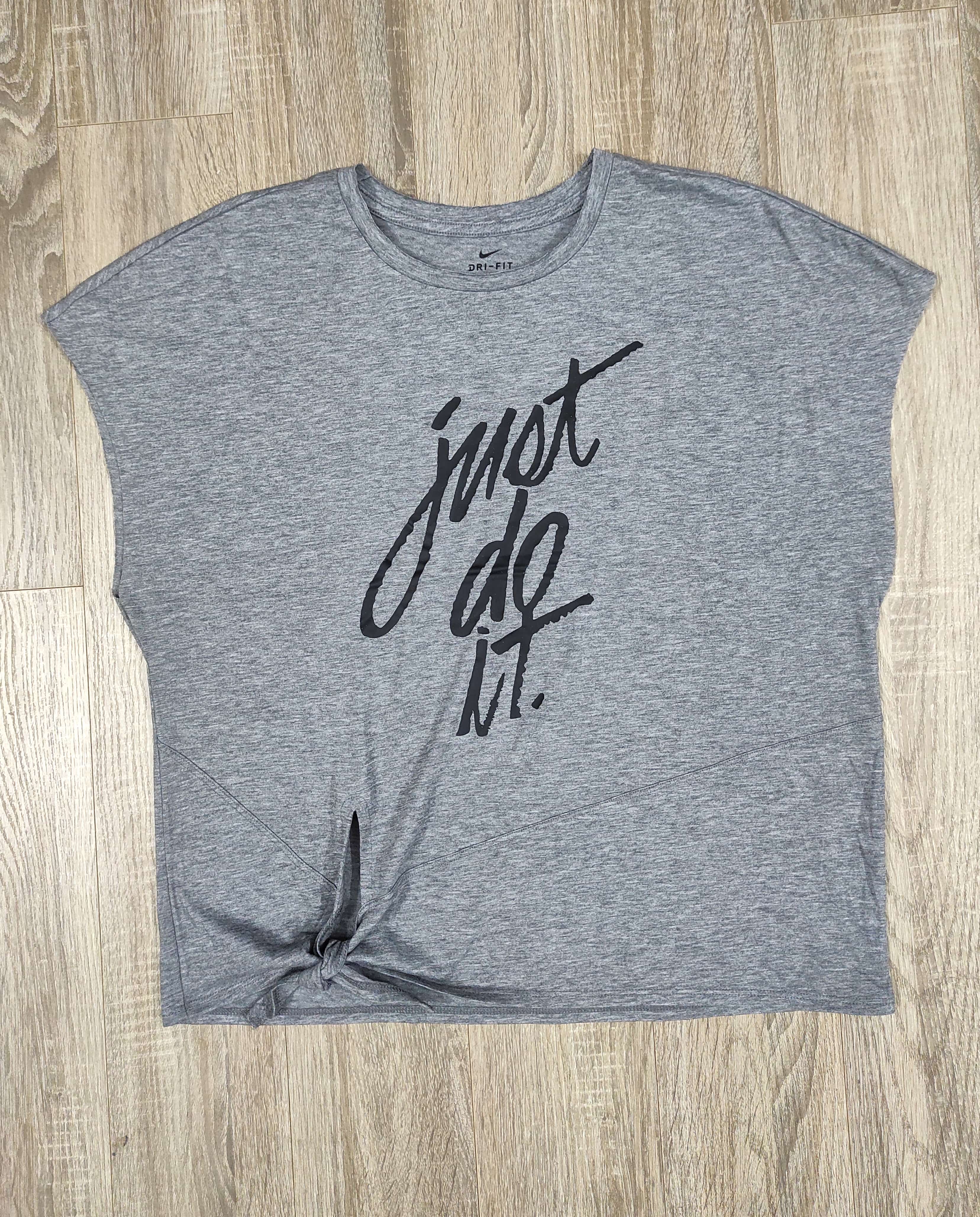 Áo Hè Nữ - Nike Dri-FIT Feminina Just Do It 'Grey' - CI9801-091