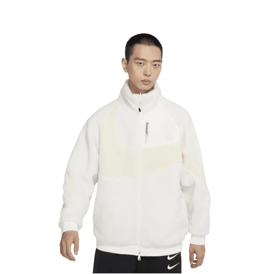 Áo Khoác Chính Hãng - Nike Swoosh 2-way fleece jacket 'White' - FB1910-133