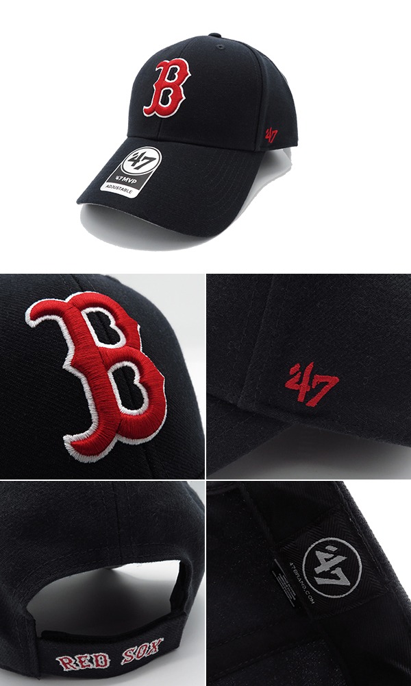 Phụ Kiện Chính Hãng - Mũ MLB47 Brand Boston Red Sox MVP Snapback 'Black' - B-MVP02WBV-HM