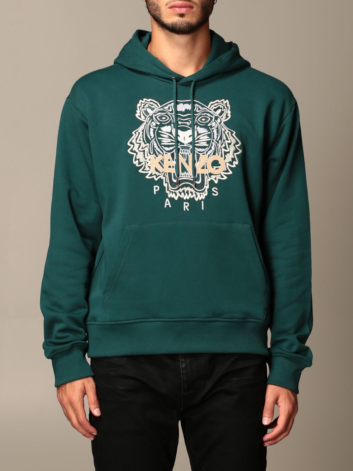 Áo Hoodie Nỉ Da Cá Kenzo Two-tone Tiger Hoodie 