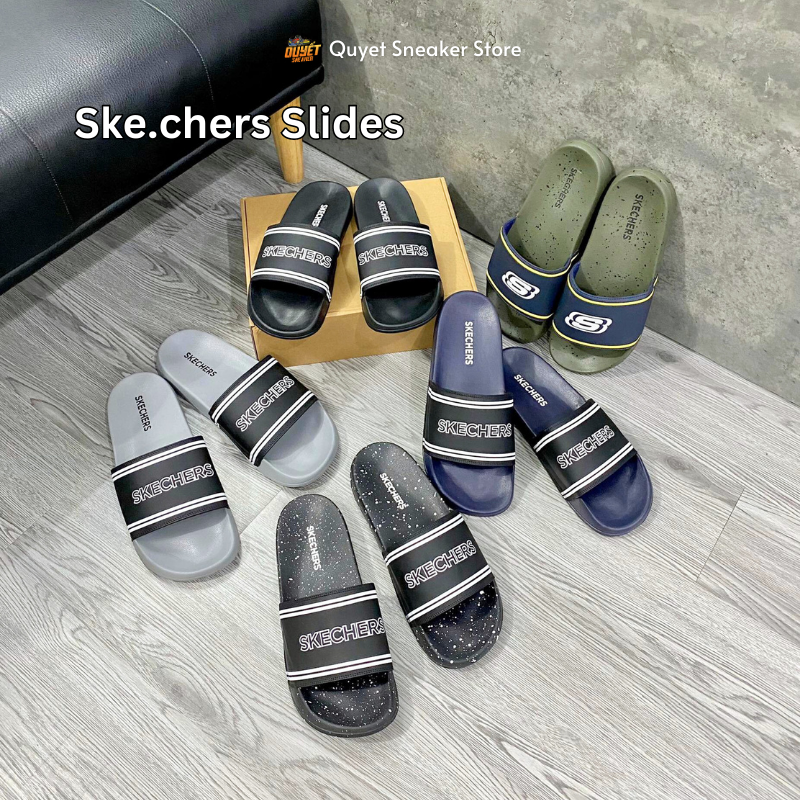 Dép Chính Hãng - Skechers Men Sport Casual Side Lines 2 Sandals 'Grey/Black' - 8790108-17