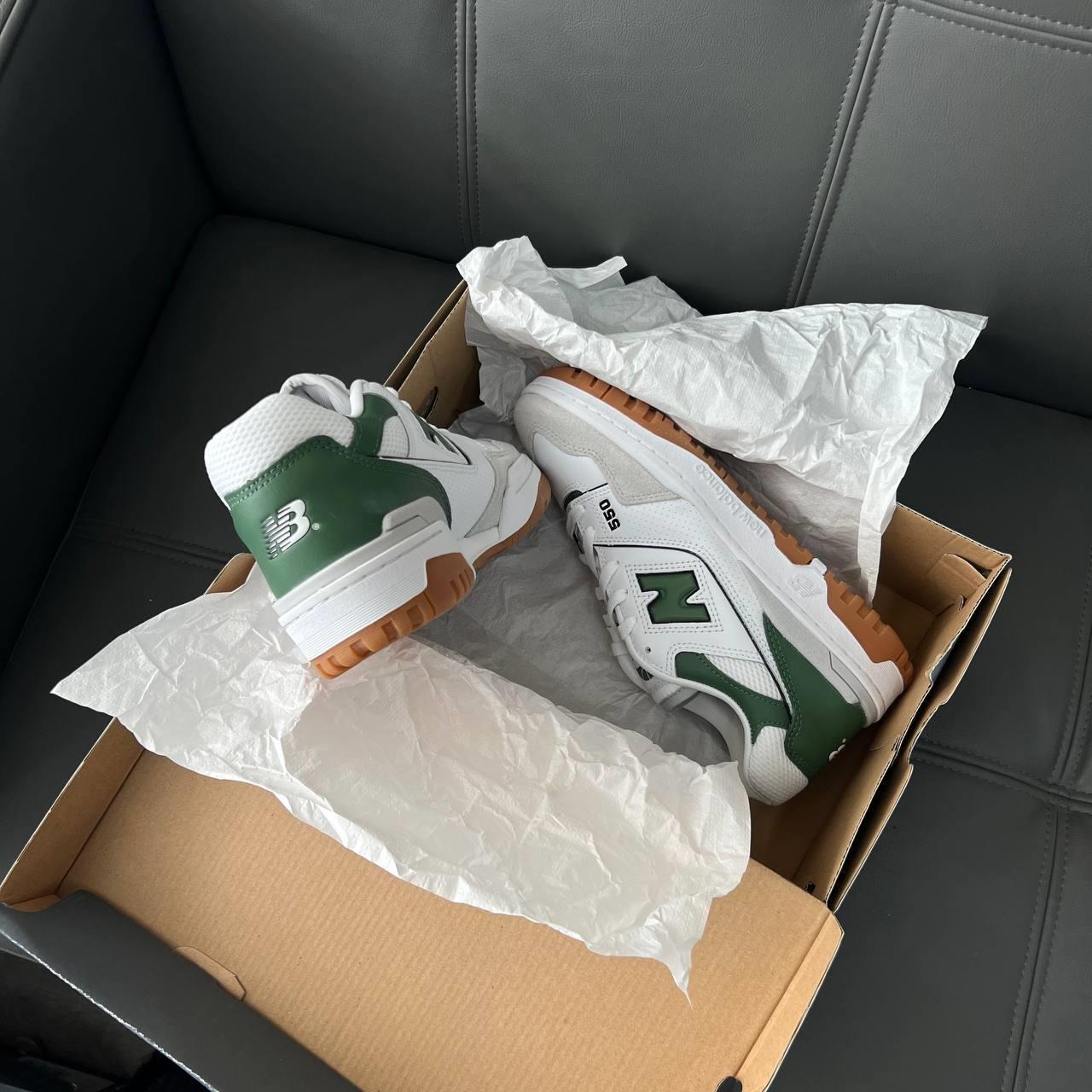 Giày Casual Chính Hãng - Sneaker Nam Nữ NewBalance 550 White Green - BB550ESB