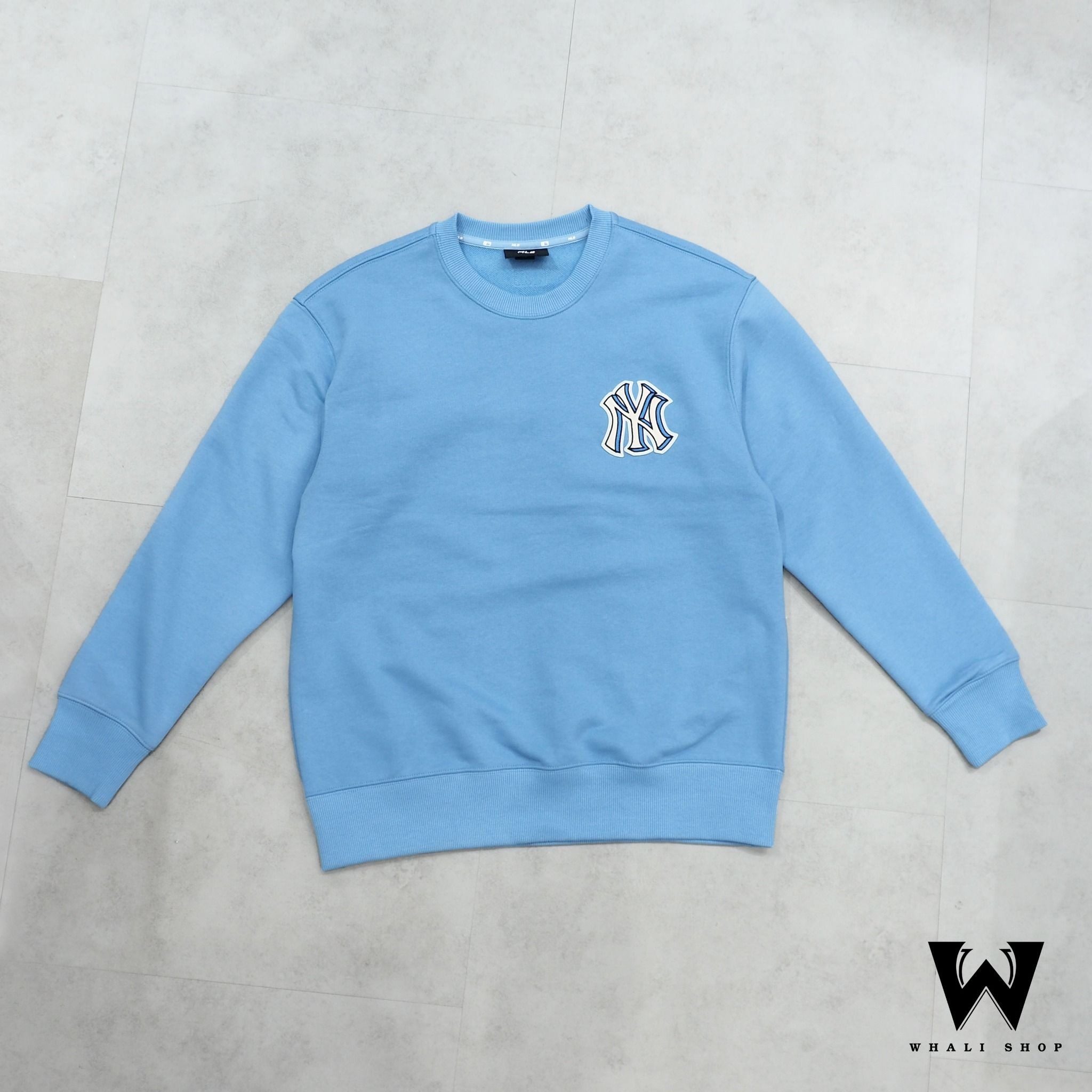 Áo Sweater Chính Hãng - MLB Unisex Street Style Logo Blue - 31MT0C0