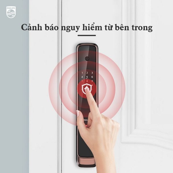 Khóa điện tử thông minh Philips với chức năng cảnh báo nguy hiểm từ bên trong