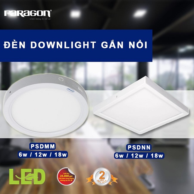 Đèn ốp trần Led PSDNN Paragon