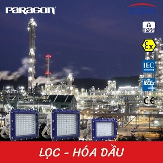 Ứng dụng chiếu sáng đèn phòng chống nổ ELL601 Paragon trong lọc - hóa dầu