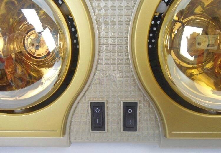 Công tắc điều khiển của đèn sưởi nhà tắm treo tường 2 bóng vàng Kottmann