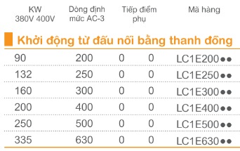 Khởi động từ đấu nối bằng thanh đồng Easypact TVS Schneider