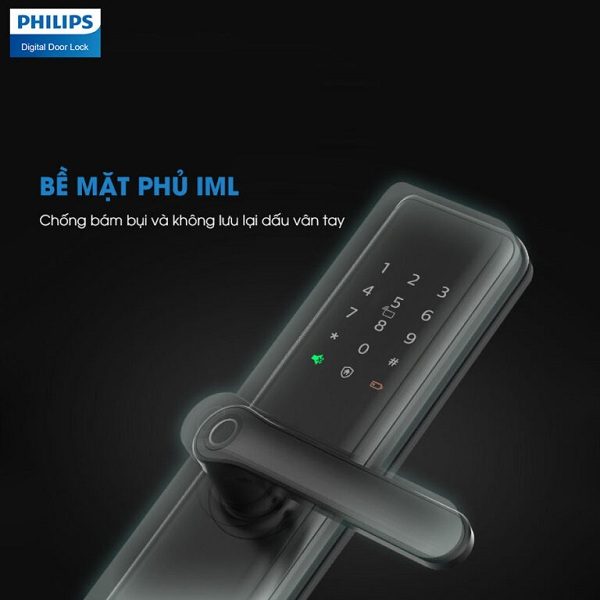 Bề mặt phủ IML của Khóa cửa thông minh tay gạt 7300 Philips 