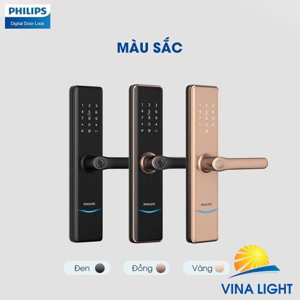 Màu sắc của Khóa cửa thông minh tay gạt 7300 Philips 