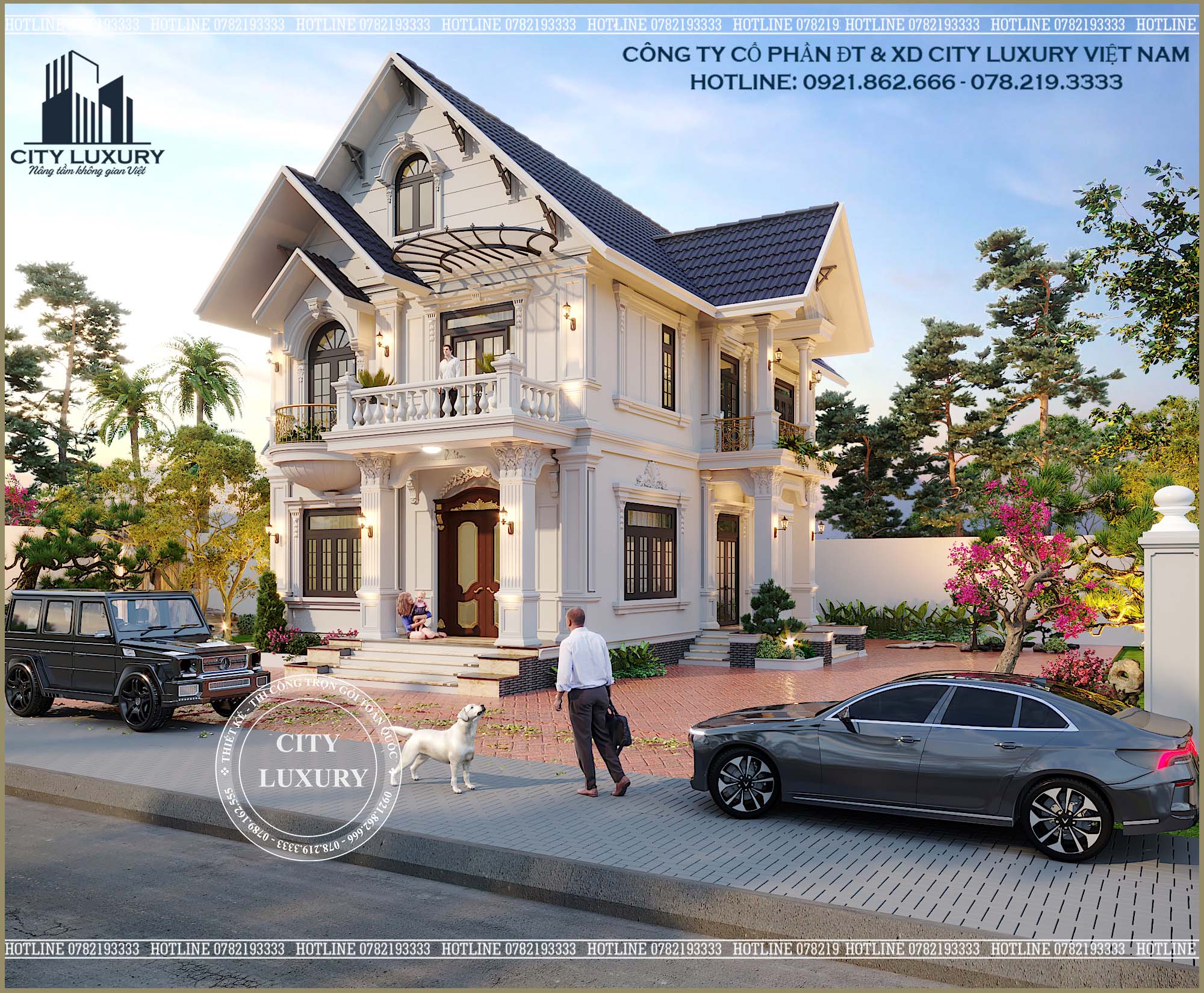 Nhà 2 tầng mái thái phong cách tân cổ điển của cô Tuyết - Thái Nguyên