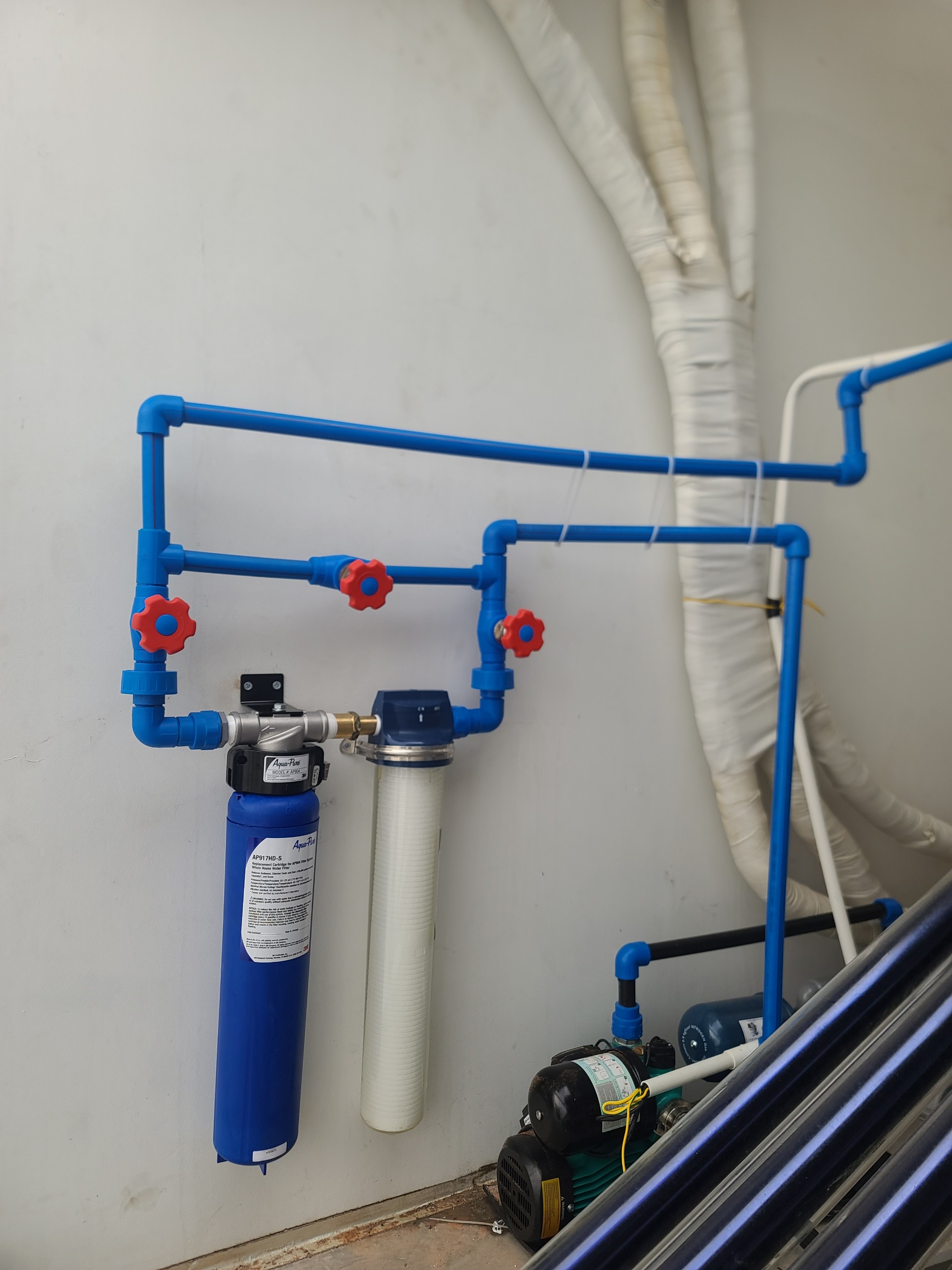 Hình lắp đặt thực tế hệ thống máy lọc nước tổng đầu nguồn 3M PREMIUM ở Thành phố Hồ Chí Minh