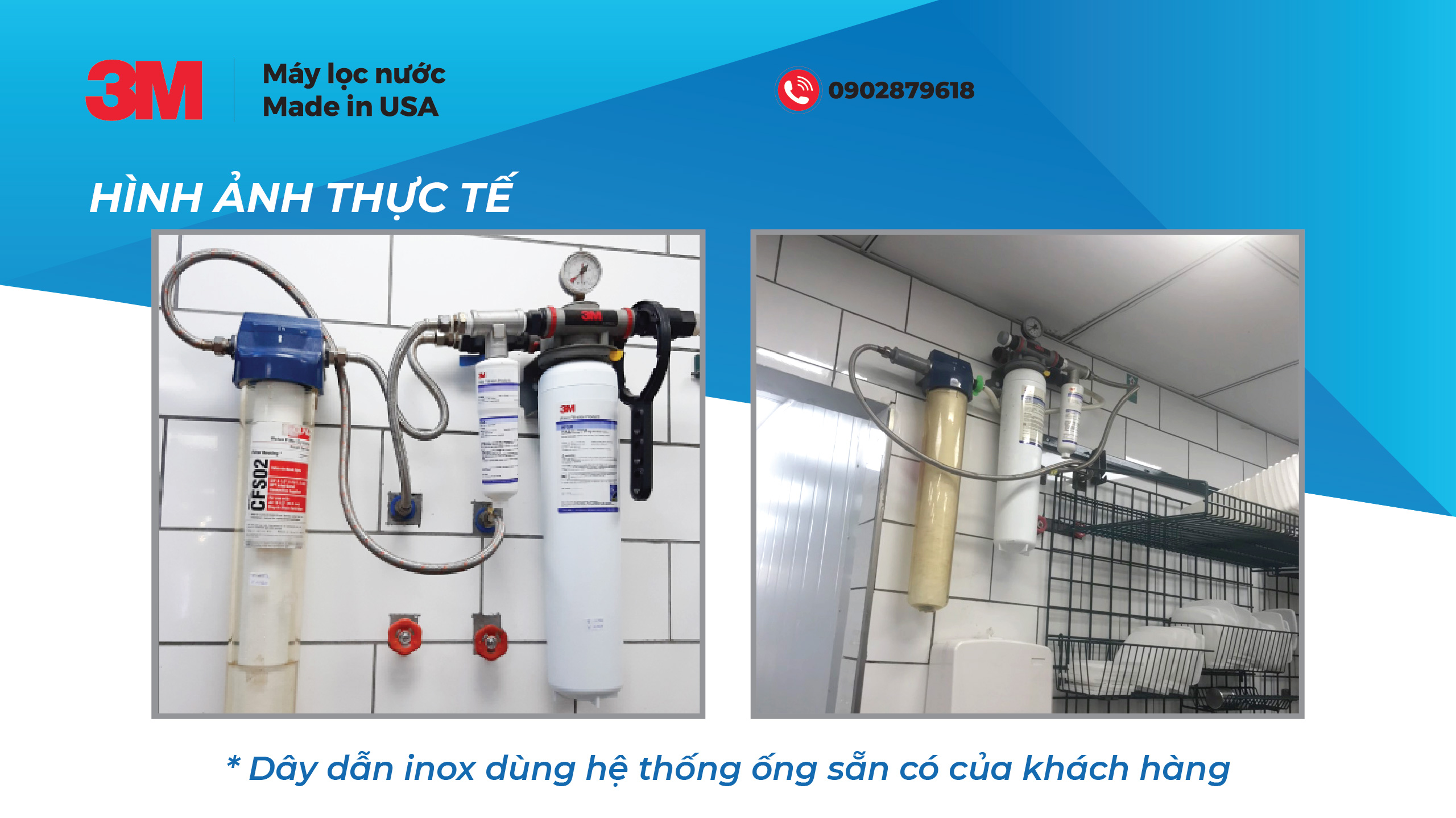 Hình lắp đặt máy lọc nước 3M