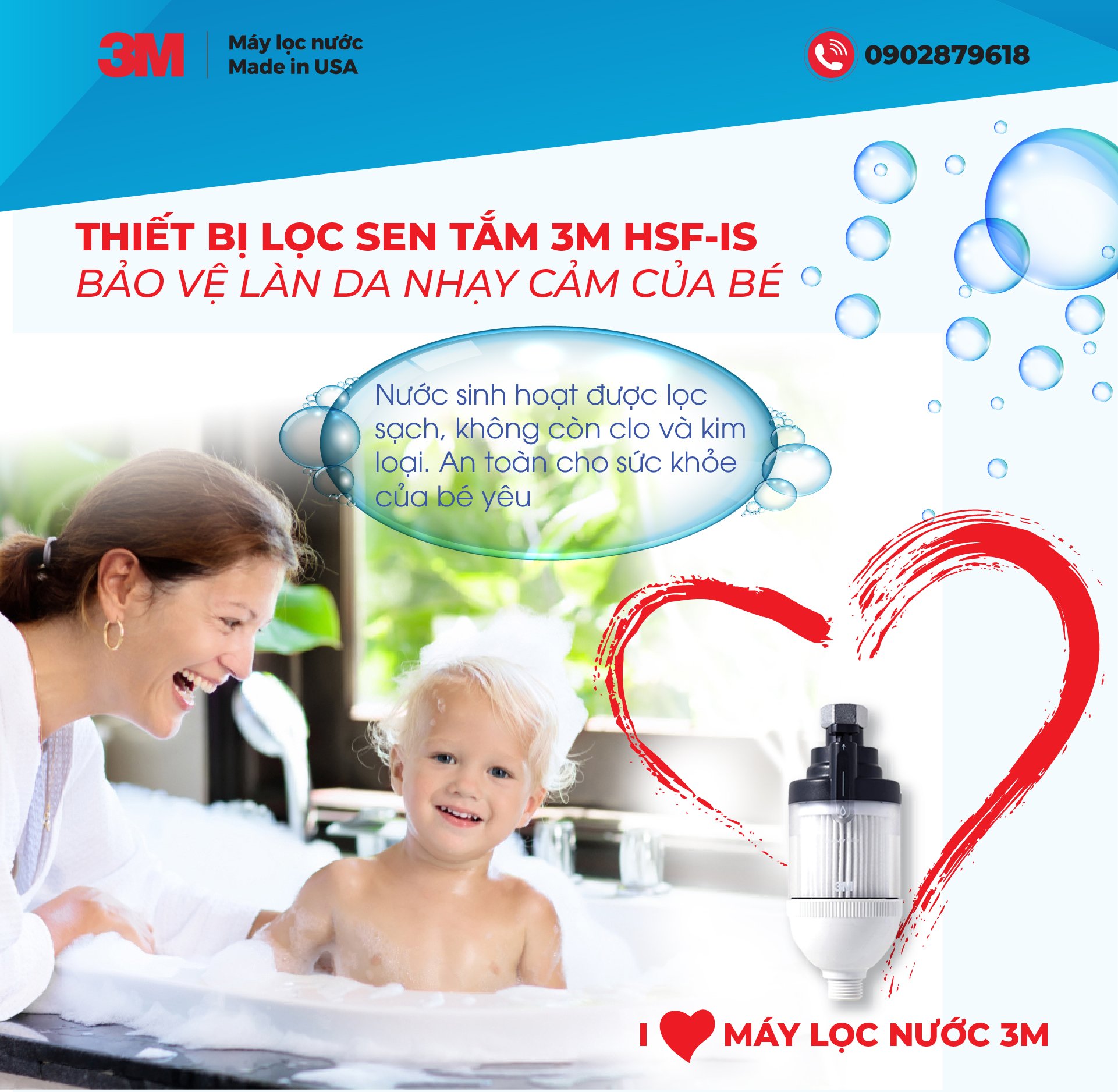 Thiết bị lọc vòi sen cho da nhạy cảm