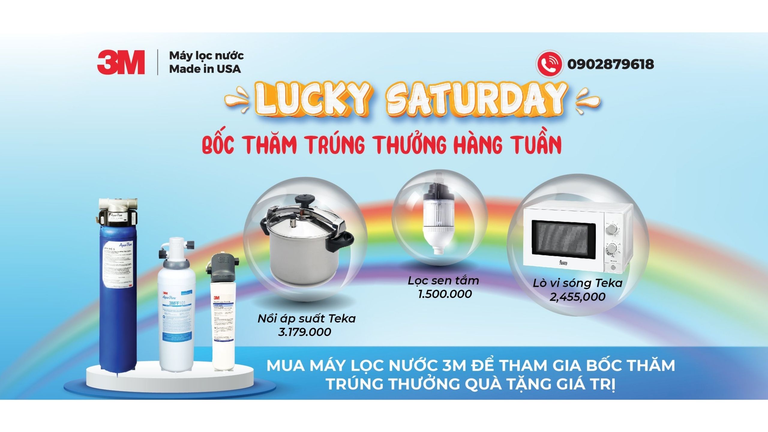 bốc thăm trúng thưởng cùng máy lọc nước 3M