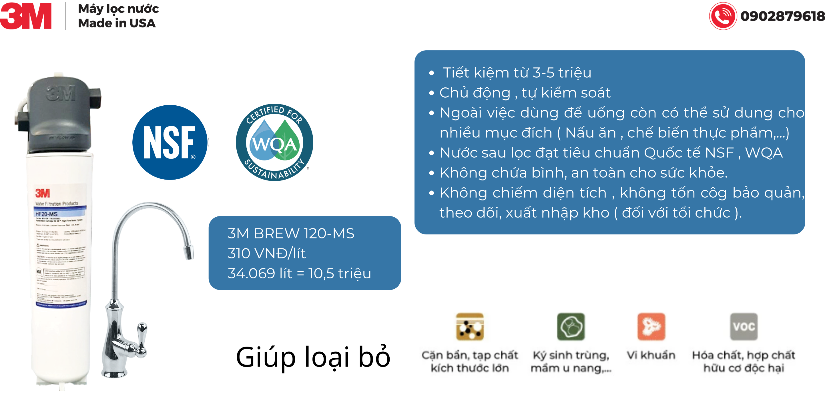 Máy lọc nước 3M BREW120-MS