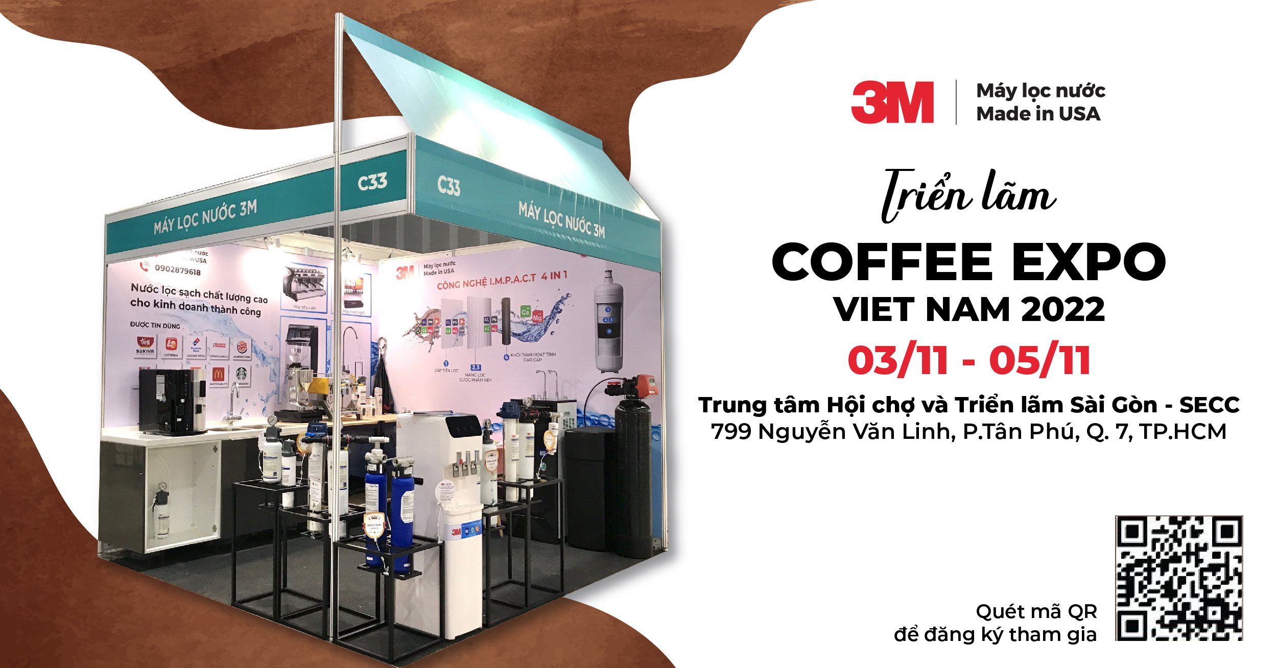 Máy lọc nước 3M tại Coffee Expo 2022