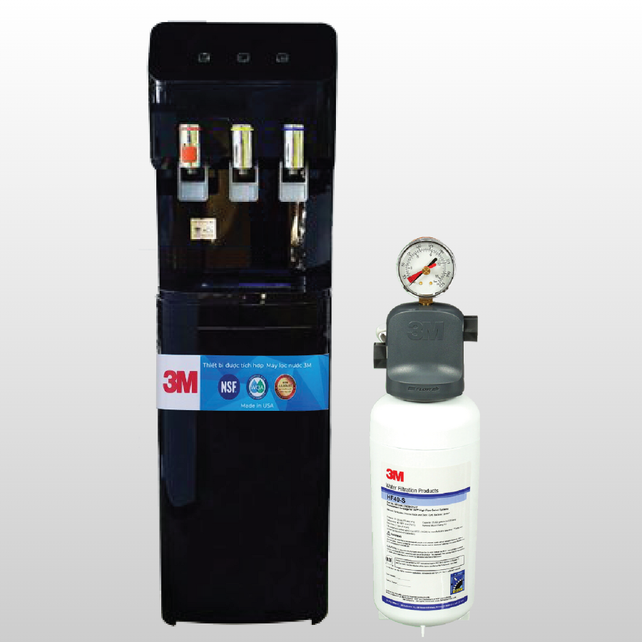 Cây lọc nước uống nóng lạnh 3M VN4-3V tích hợp bộ lọc 3M ICE140-S