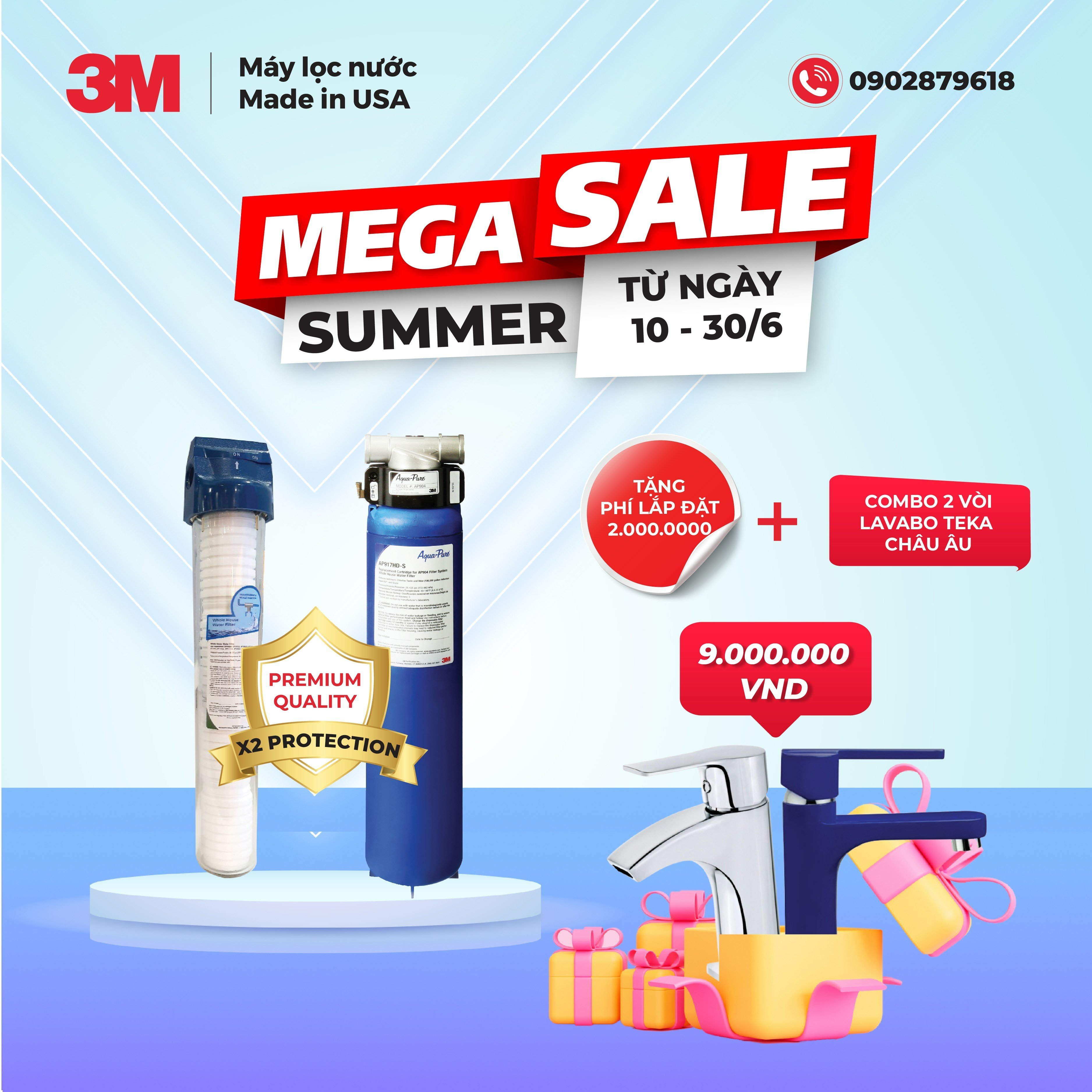 Hệ thống lọc tổng đầu nguồn 3M PREMIUM