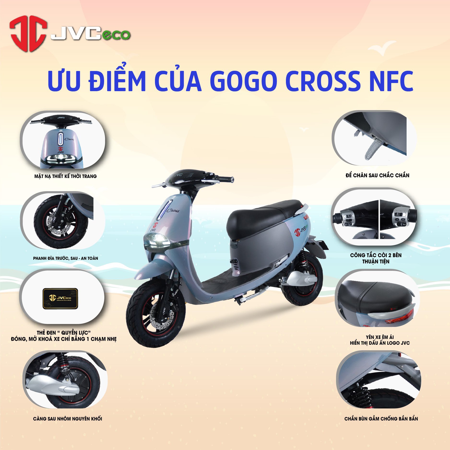 XE ĐIỆN GOGO CROSS JVC 2025 NFC