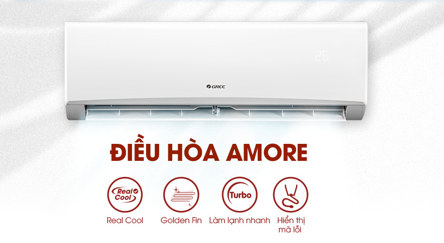  ĐIỀU HÒA GREE 1 CHIỀU 9.000BTU AMORE9CN