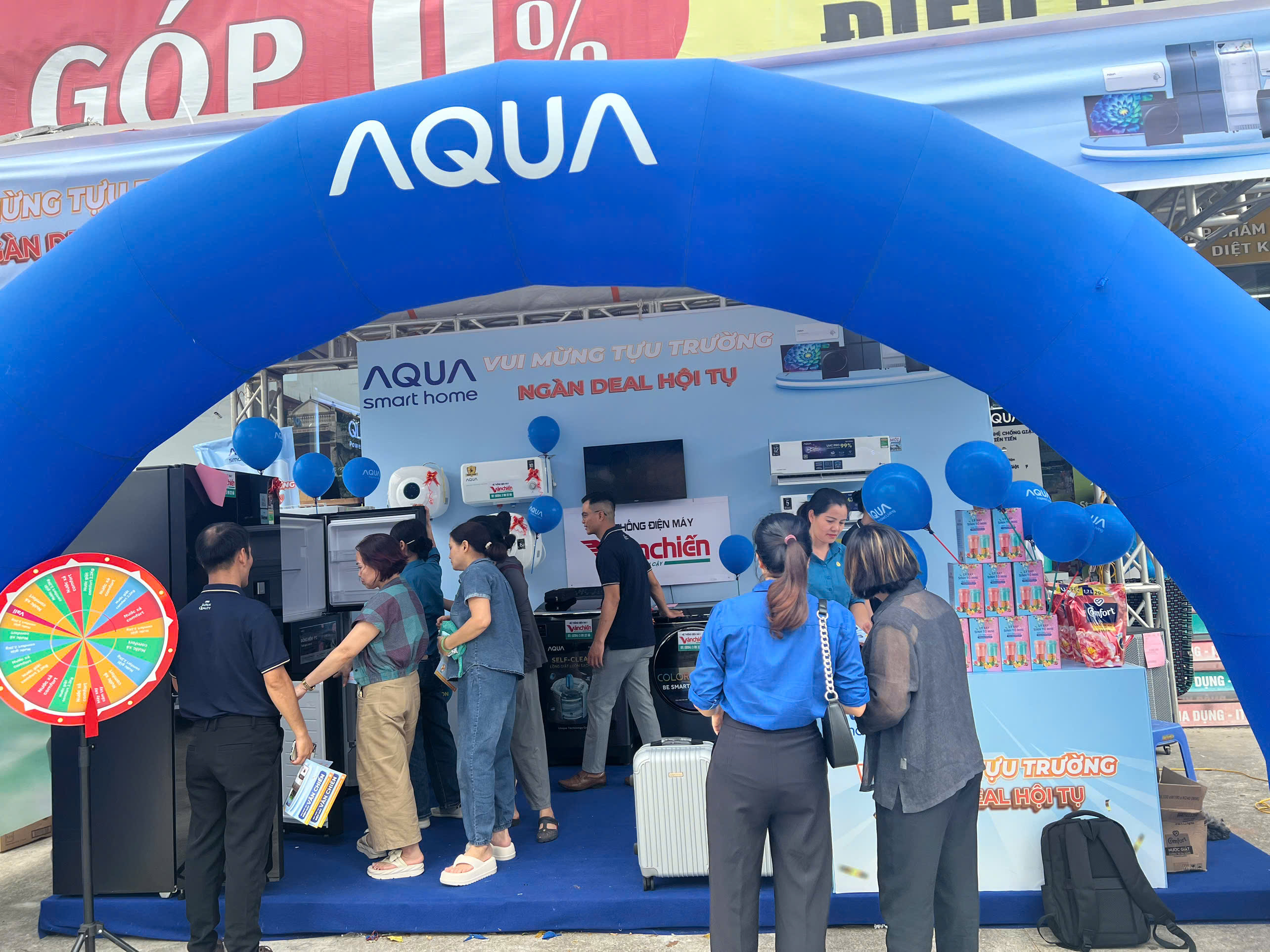 Bốc Thăm Trúng Thưởng Aqua Tại Điện Máy Văn Chiến