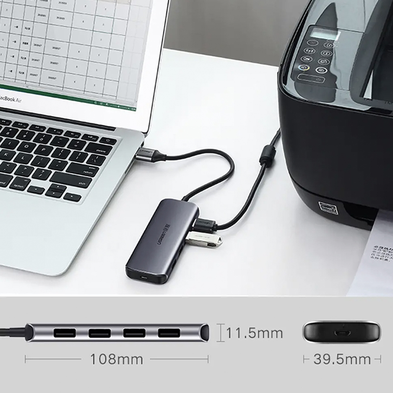 bộ chia usb 3.0 4 cổng ugreen cm207 50768