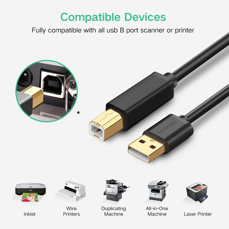 cáp usb am-bm ugreen us135