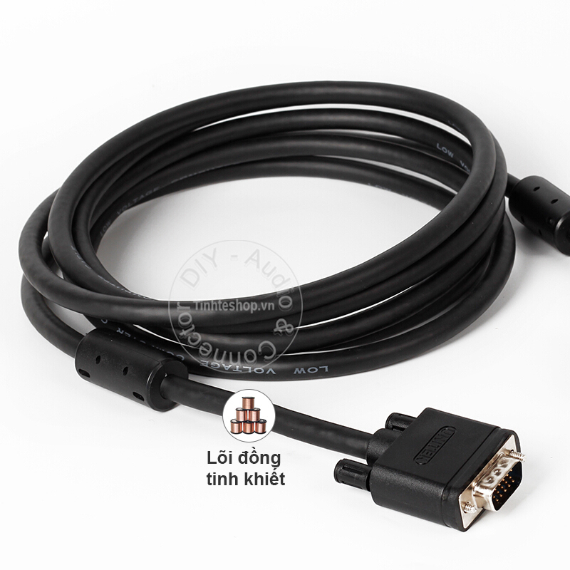 Cáp VGA 2 đầu đực 3+6 1080P Unitek