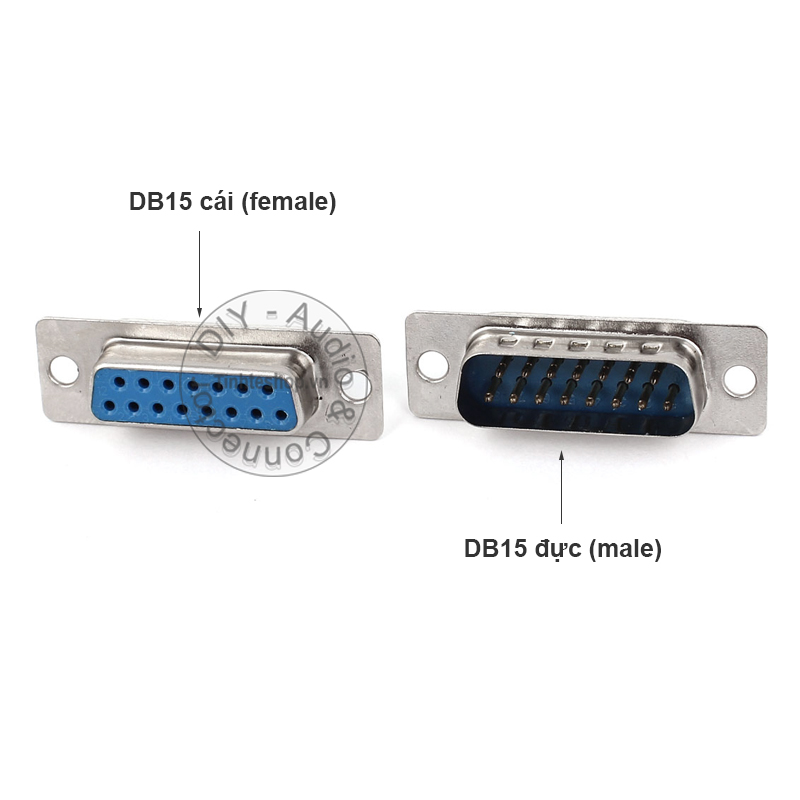 Đầu hàn COM 15 DB15 đực kèm vỏ ốp