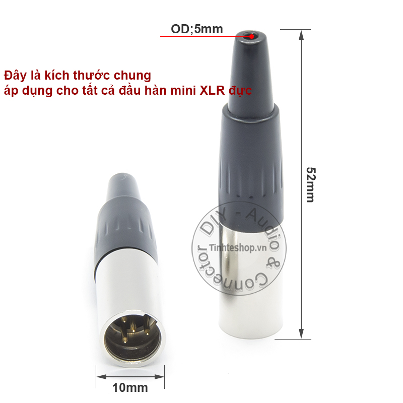 đầu hàn 4 chân mini xlr